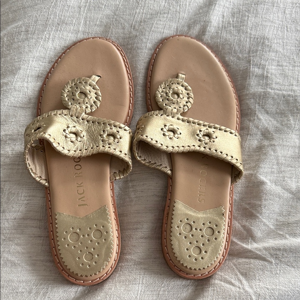 Jack Rogers Women's Metallic Gold Sandals